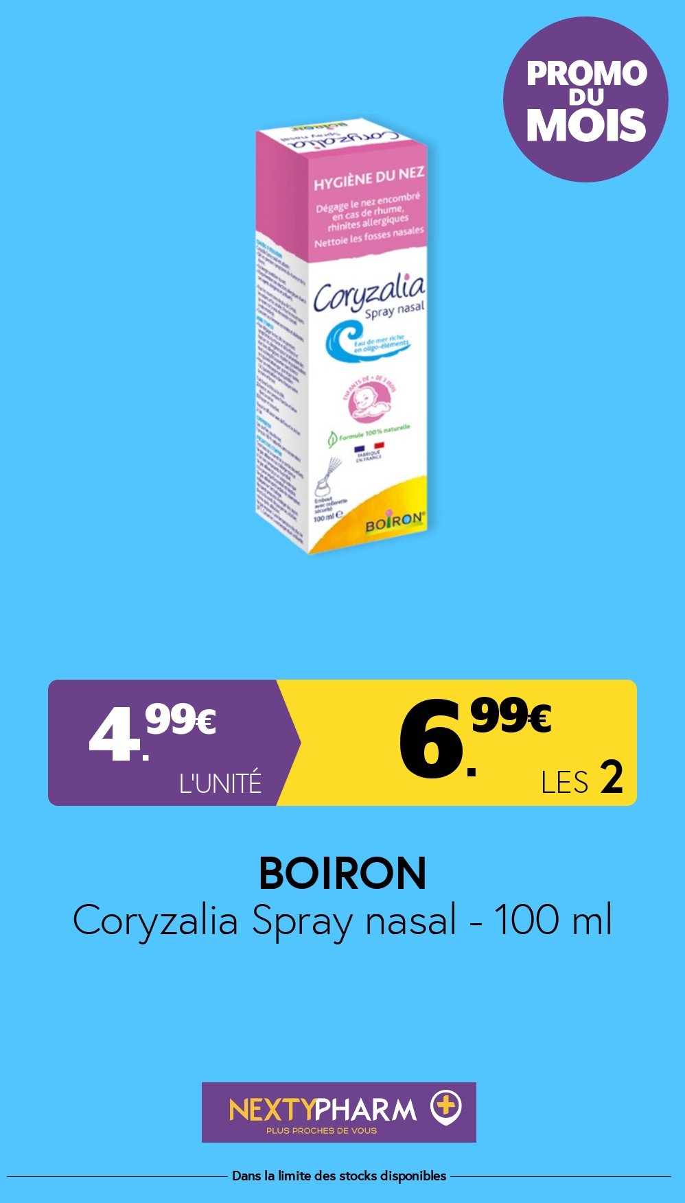 Nos promotions - Pharmacie Tolbiac Coryzalia Spray nasal 100 ml