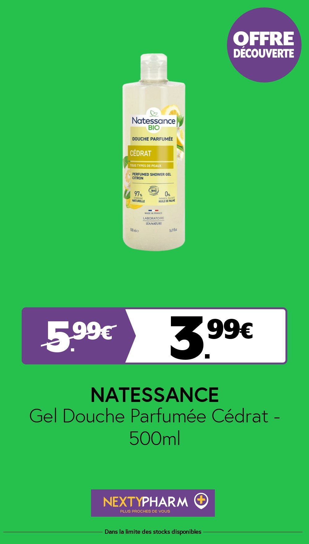 Nos promotions - Pharmacie Tolbiac Gel Douche Parfumee Cedrat 500ml