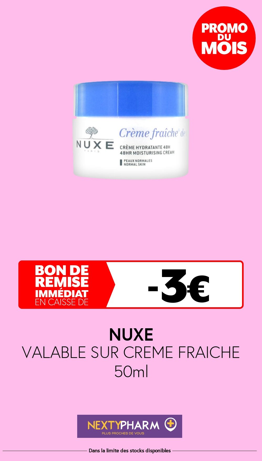 Nos promotions - Pharmacie Tolbiac VALABLE SUR CREME FRAICHE 50ml